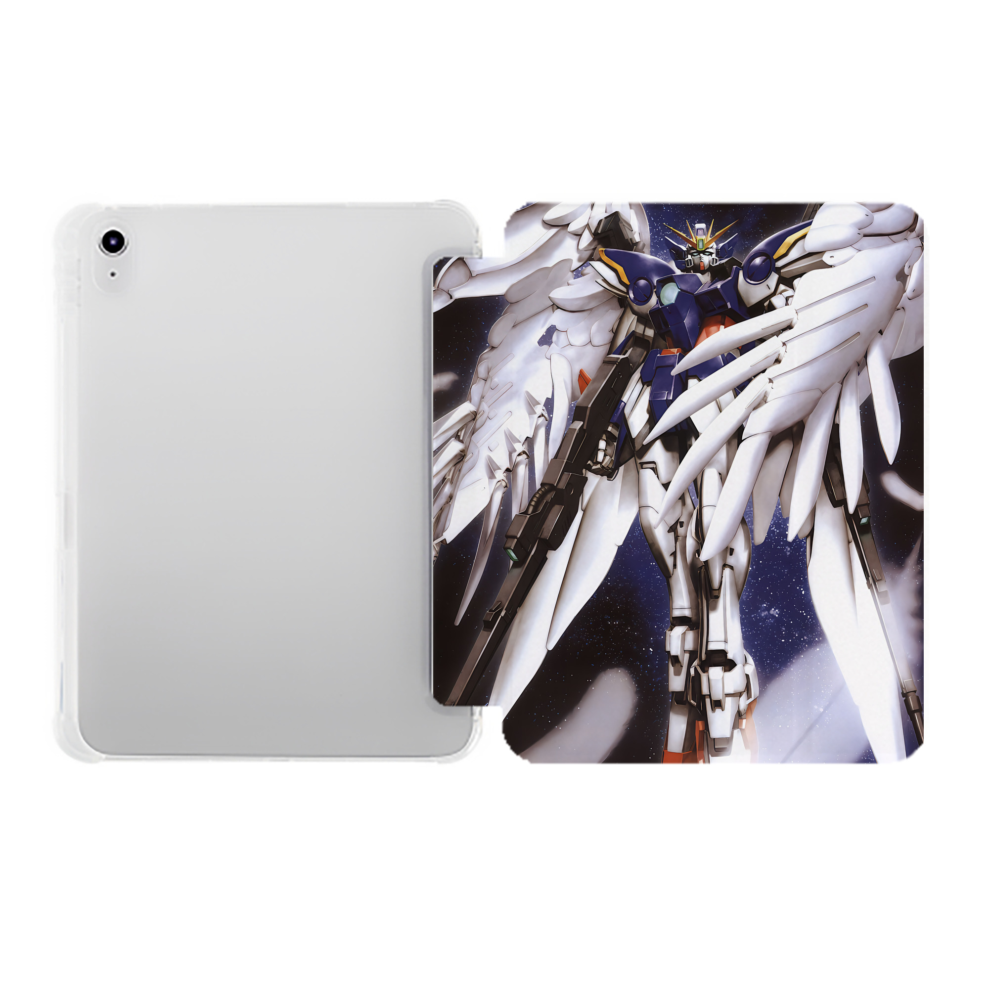 （画像用） 機動戦士ガンダム Mobile Suit Gundam IPad ケース ペン収納付き 三つ折りスタンド PUレザー×シリコン 対応機種9.5/10.5/10.9インチ